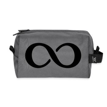 Symbol Unendlichkeit - Recycelte Kulturtasche - Anthrazit - Vorne