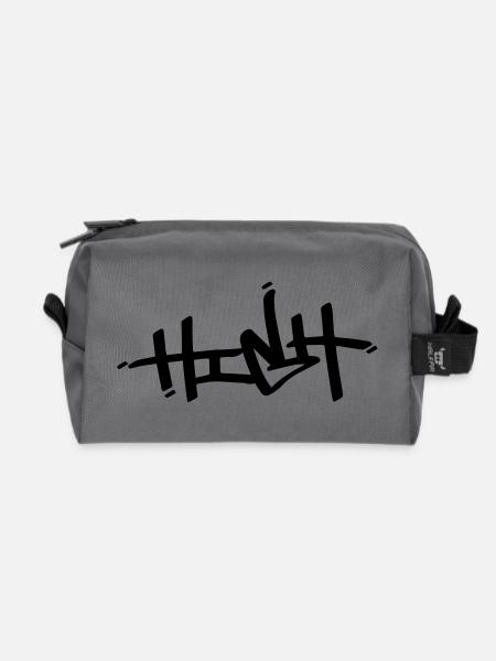 high - Recycelte Kulturtasche - Anthrazit