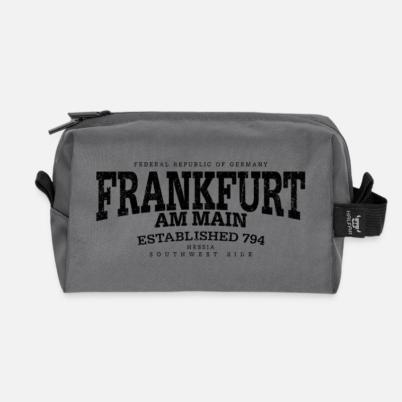 Frankfurt am Main (black oldstyle Edt. '13) - Recycelte Kulturtasche - Anthrazit