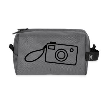 kamera_f1 - Trousse de toilette en tissu recyclé - anthracite - Devant