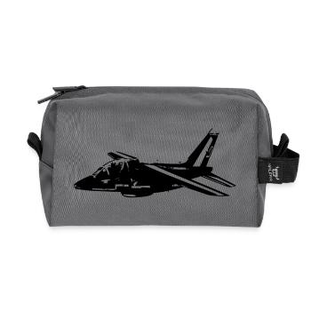 Avion patrouille de france - Trousse de toilette en tissu recyclé - anthracite - Devant