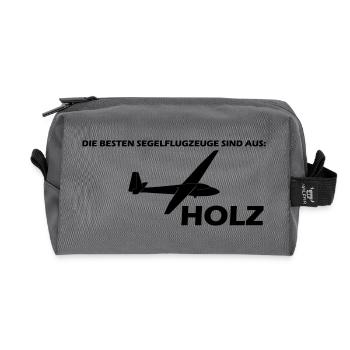 Ka6 Holz Segelflugzeug Segelflieger Geschenk - Recycelte Kulturtasche - Anthrazit - Vorne