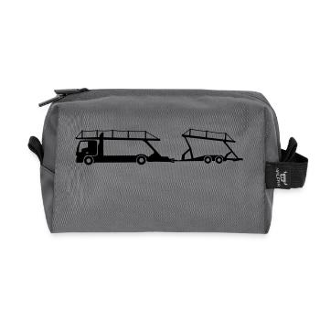 Porte voitures de transport_b1 - Trousse de toilette en tissu recyclé - anthracite - Devant