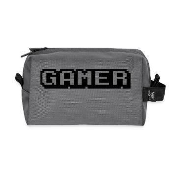 Gamer - Recycelte Kulturtasche - Anthrazit - Vorne