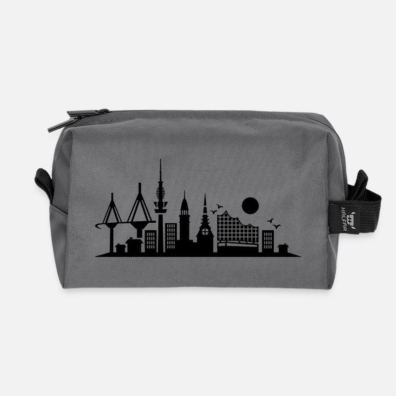 hamburg skyline - Recycelte Kulturtasche - Anthrazit