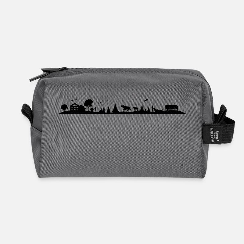 Landschaft - Schweden, Norwegen - Recycelte Kulturtasche - Anthrazit