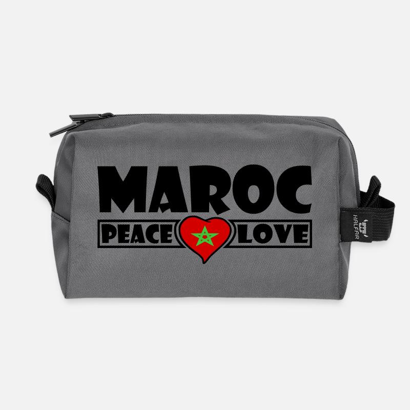 Marokko - Recycelte Kulturtasche - Anthrazit