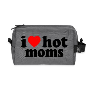 I love hot moms - Recycelte Kulturtasche - Anthrazit - Vorne