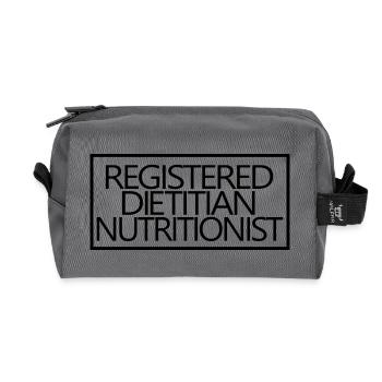 Registered Dietitian Nutritionist Proud RDN - Recycled Toiletry Zip Bag - anthracite - Front