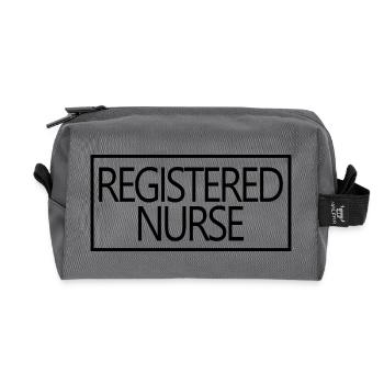 Infirmière autorisée Fière diplômée en soins infirmiers - Trousse de toilette en tissu recyclé - anthracite - Devant