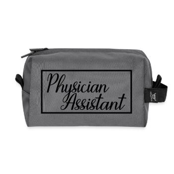Cadeau d’adjoint au médecin fier - Trousse de toilette en tissu recyclé - anthracite - Devant