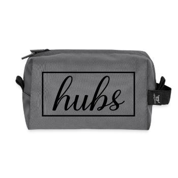 Hubs Matching Engagement Wedding Honeymoon - Recycled Toiletry Zip Bag - anthracite - Front