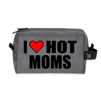 I love hot moms - Recycelte Kulturtasche - Anthrazit - Vorne