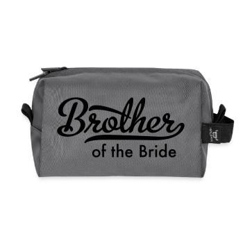Brother of the bride - Recycled Toiletry Zip Bag - anthracite - Front