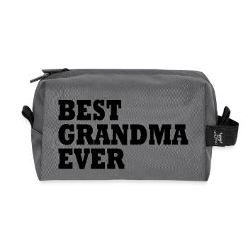 Best grandma ever - Recycled Toiletry Zip Bag - anthracite - Front