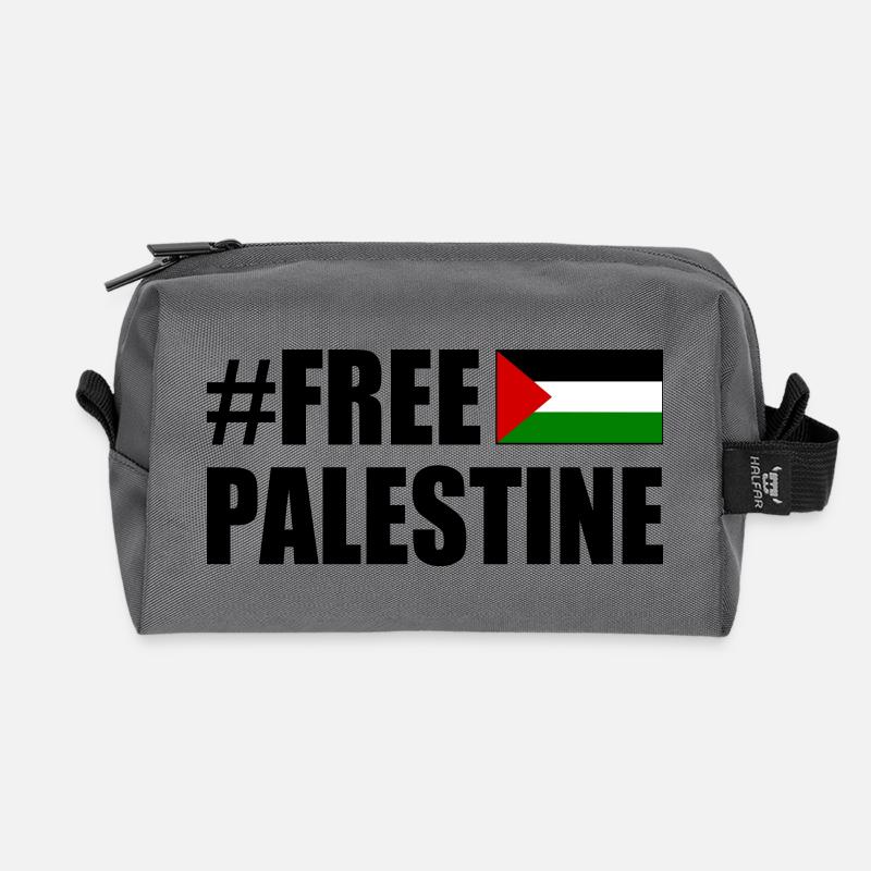 Free palestine - Recycelte Kulturtasche - Anthrazit
