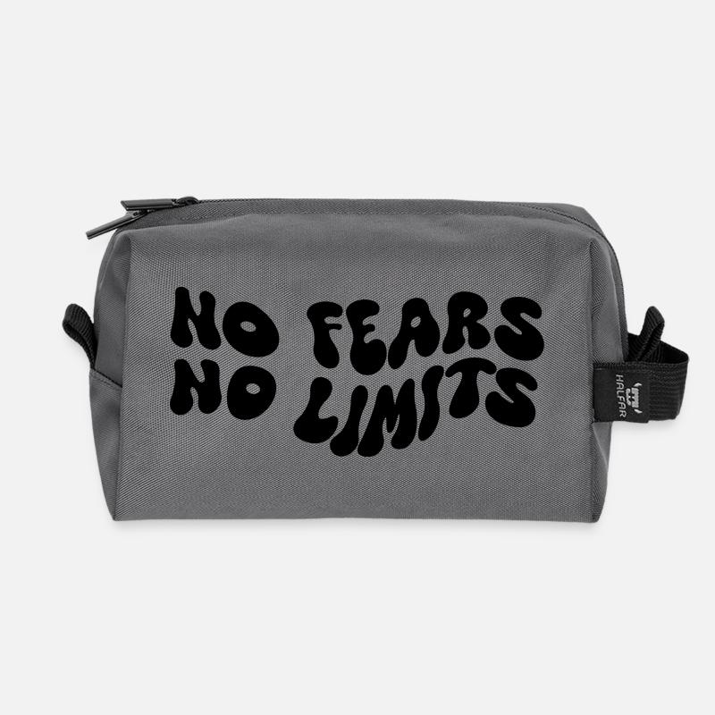 No Fears No Limits - Recycelte Kulturtasche - Anthrazit