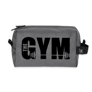 the gym - Recycled Toiletry Zip Bag - anthracite - Front