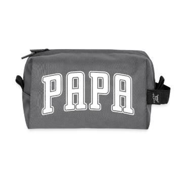 Dad - Recycled Toiletry Zip Bag - anthracite - Front