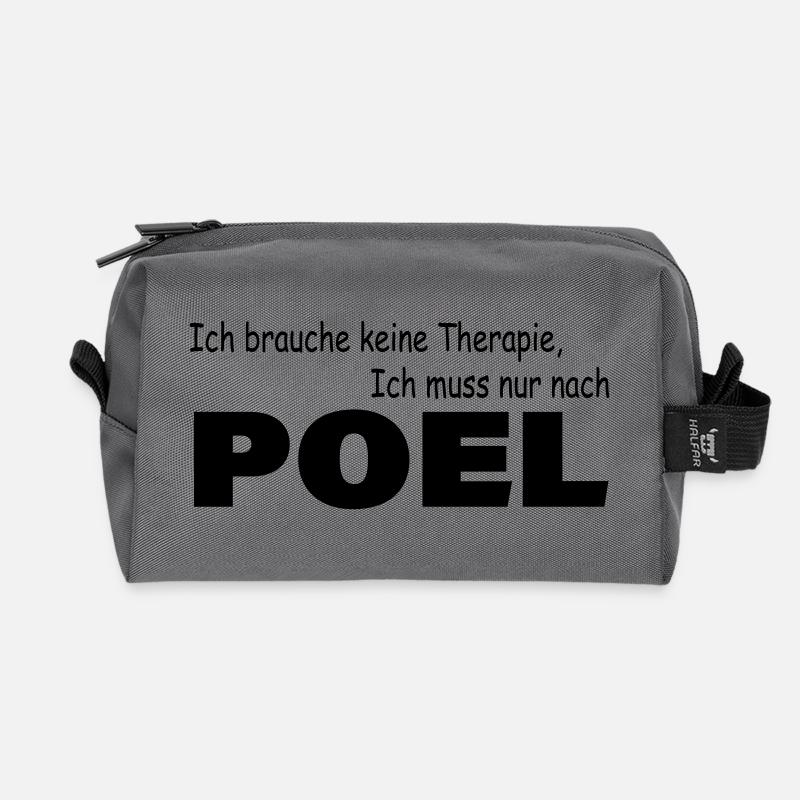 Therapie POEL - Recycelte Kulturtasche - Anthrazit