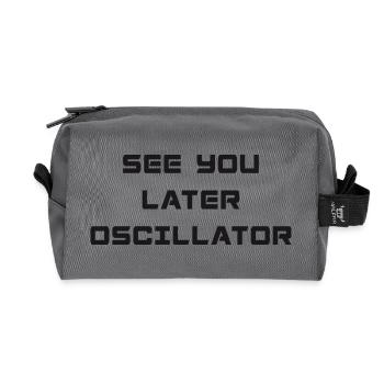 SEE YOU LATER OSCILLATOR - Recycled Toiletry Zip Bag - anthracite - Front