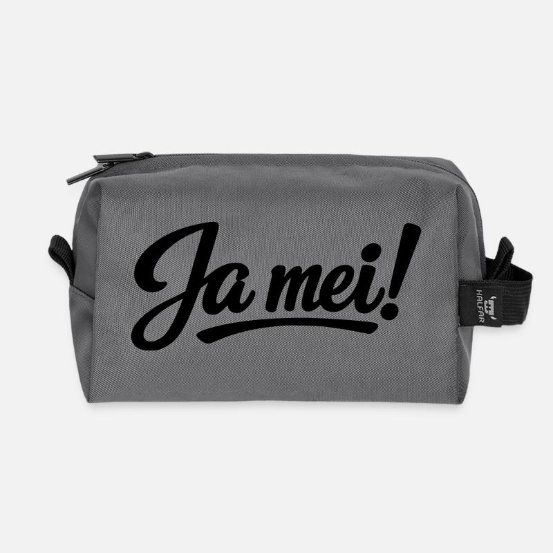 Ja mei - Recycelte Kulturtasche - Anthrazit