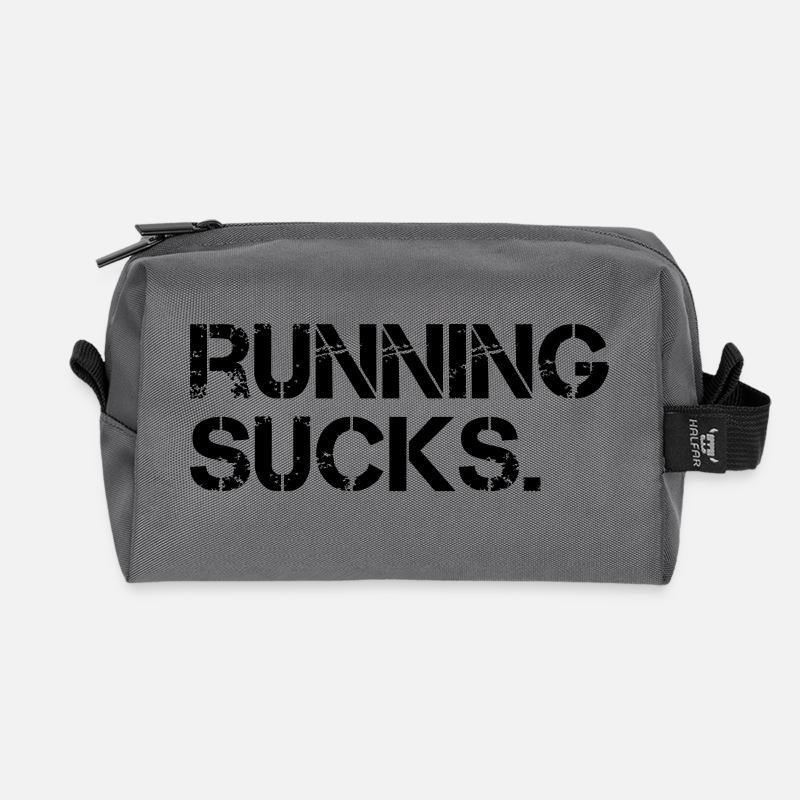 Running Sucks - Recycelte Kulturtasche - Anthrazit