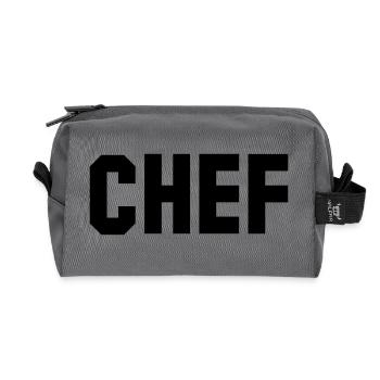 chef - Recycelte Kulturtasche - Anthrazit - Vorne