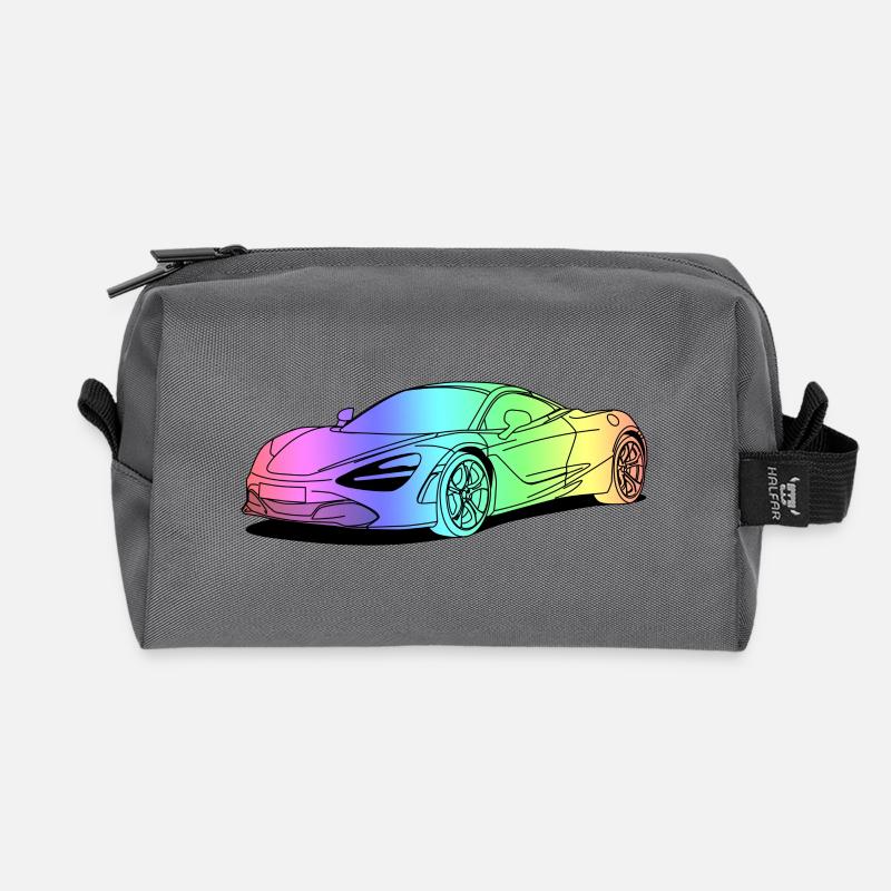 720s Coupe colourful - Recycled Toiletry Zip Bag - anthracite