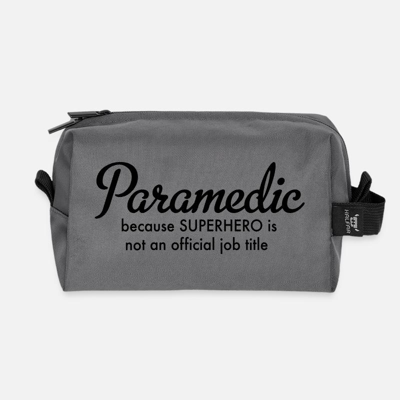 ambulance man - Recycled Toiletry Zip Bag - anthracite