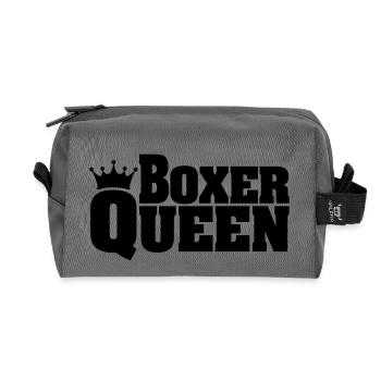 BOXER QUEEN - Recycelte Kulturtasche - Anthrazit - Vorne