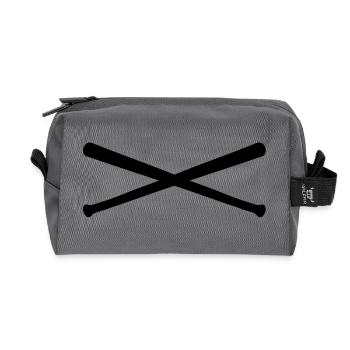 baseball_bats - Trousse de toilette en tissu recyclé - anthracite - Devant