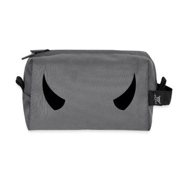 devil_wild__f1 - Trousse de toilette en tissu recyclé - anthracite - Devant