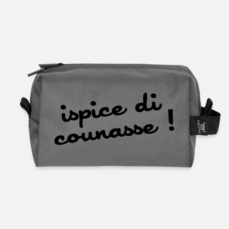 ispice di counasse ! - Trousse de toilette en tissu recyclé - anthracite