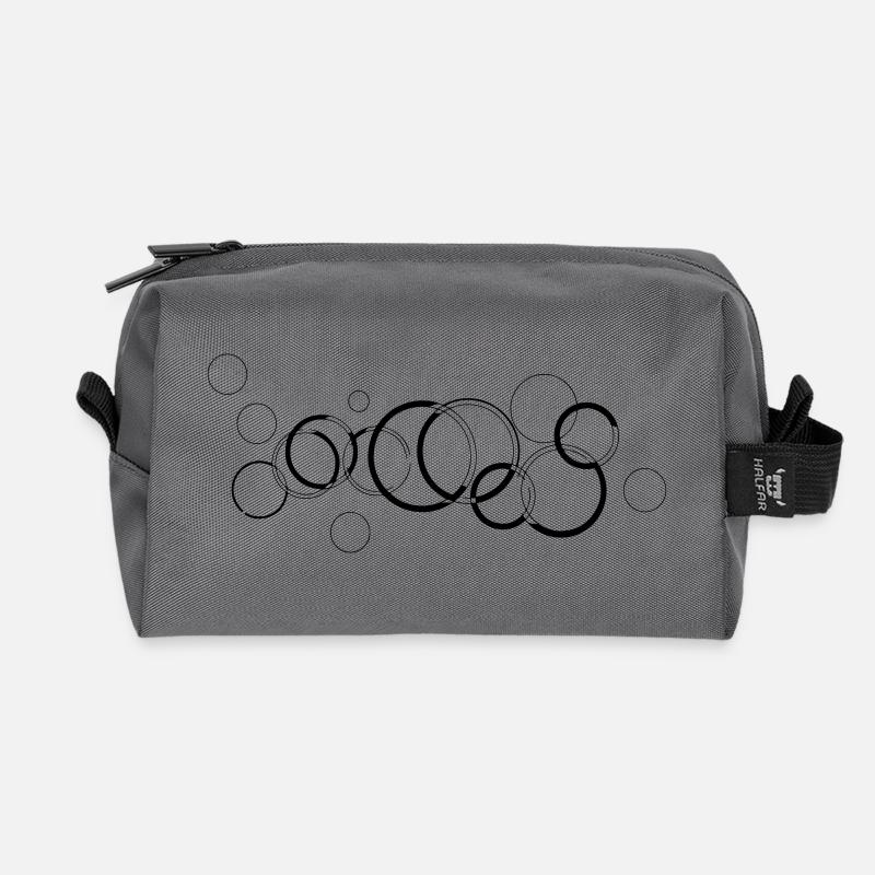 Circles - Recycelte Kulturtasche - Anthrazit