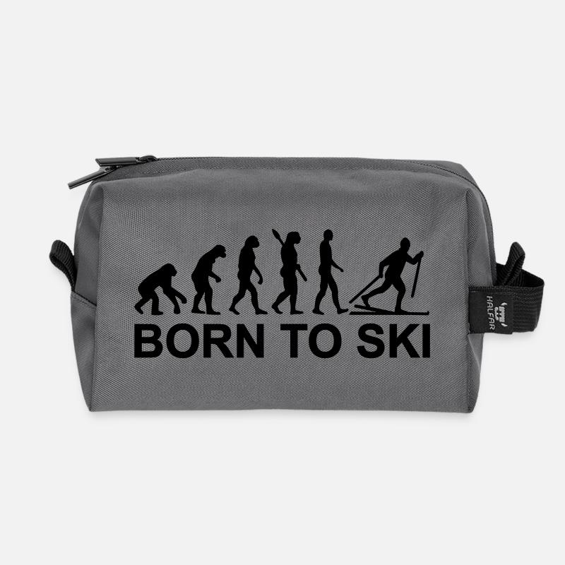 Evolution Skilanglauf - Recycelte Kulturtasche - Anthrazit