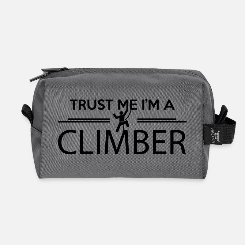 Trust me I'm a climber - Recycelte Kulturtasche - Anthrazit