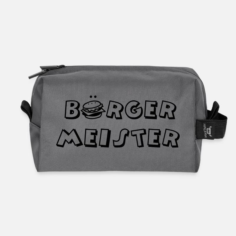 BURGERMEISTER - Recycelte Kulturtasche - Anthrazit