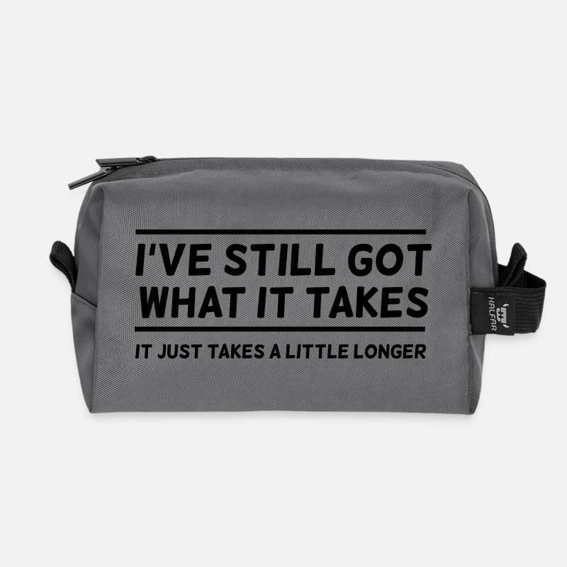 I've Still Got What It Takes... - Recycled Toiletry Zip Bag - anthracite