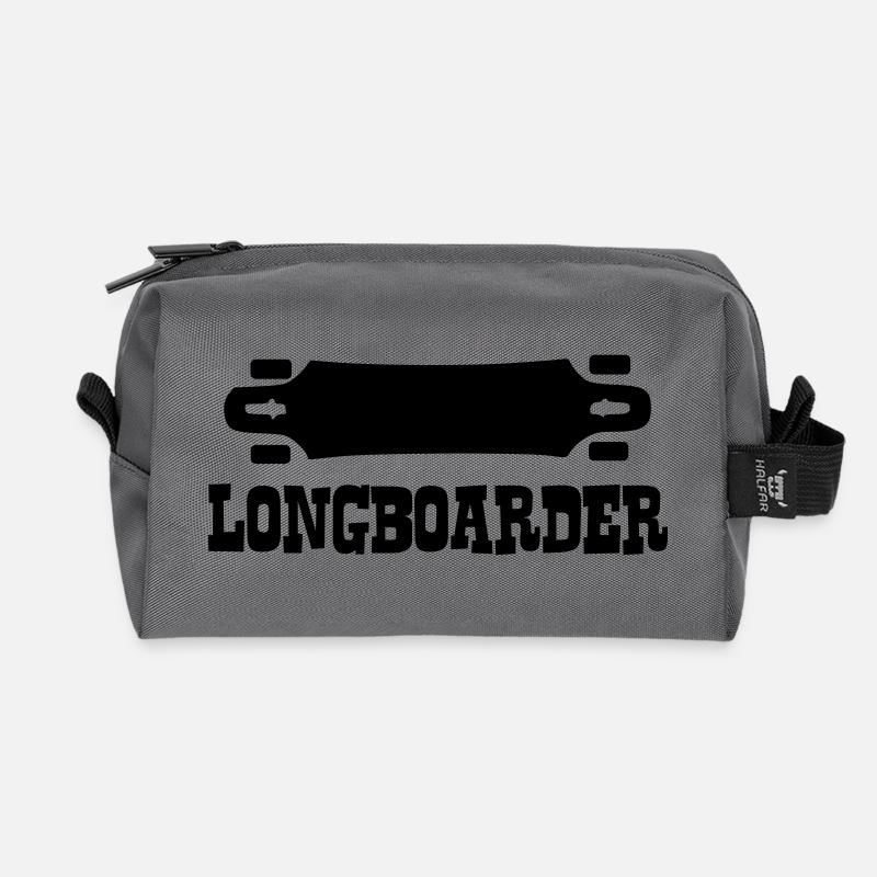 Longboard,Longboarder,Skateboard,Skate,Skater - Recycelte Kulturtasche - Anthrazit