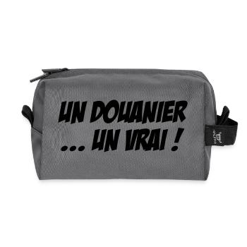 Douanier / Douane / Douanière / Police / Frontière - Recycled Toiletry Zip Bag - anthracite - Front