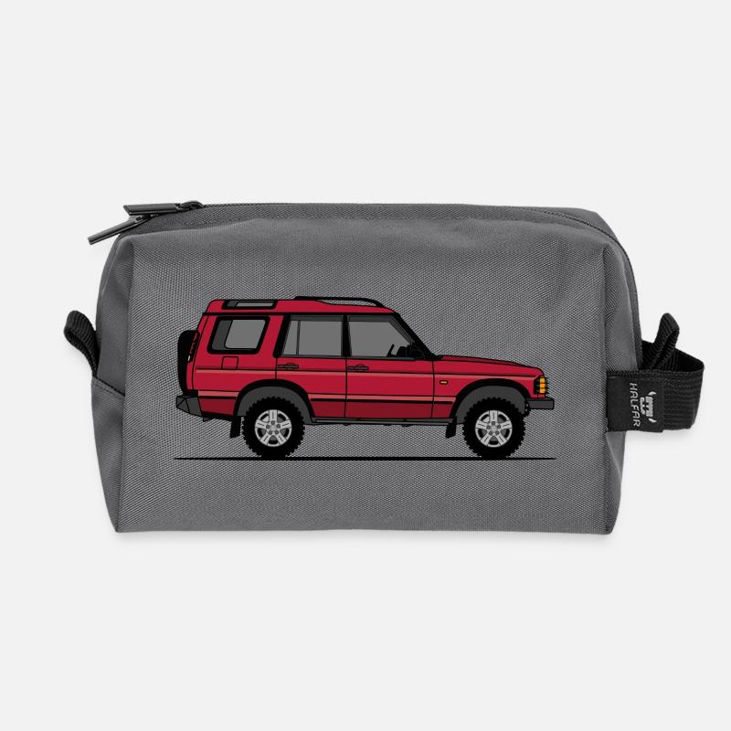 Discovery 2 Red - Recycled Toiletry Zip Bag - anthracite