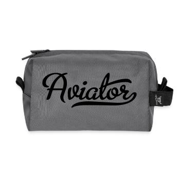Aviator - Recycled Toiletry Zip Bag - anthracite - Front