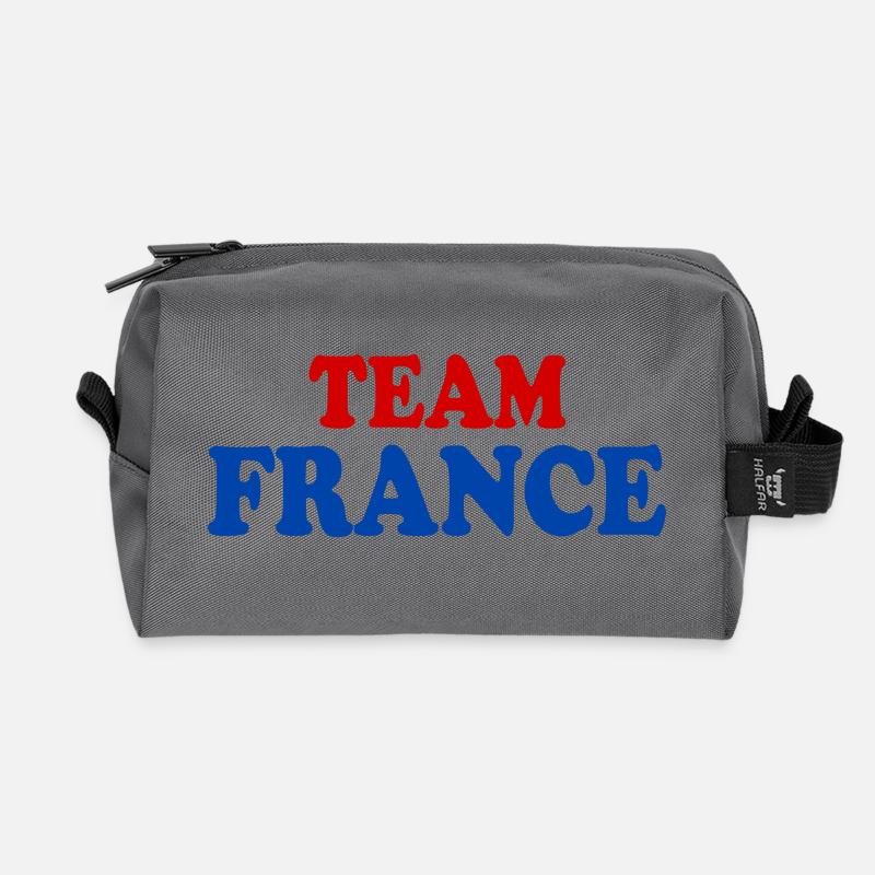 Frankreich - Recycelte Kulturtasche - Anthrazit