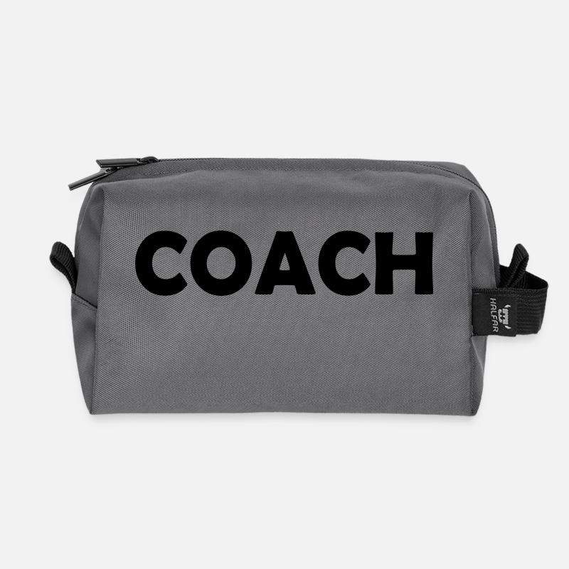 Coach - Recycelte Kulturtasche - Anthrazit