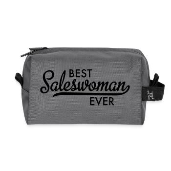 Saleswoman - Recycled Toiletry Zip Bag - anthracite - Front