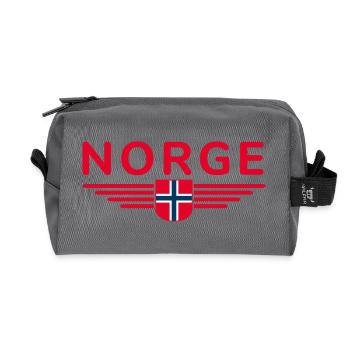 I Love Norway Design T-Shirt Outfit - Recycled Toiletry Zip Bag - anthracite - Front