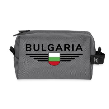 Bulgarien Design – Liebe zur Kultur - Recycelte Kulturtasche - Anthrazit - Vorne