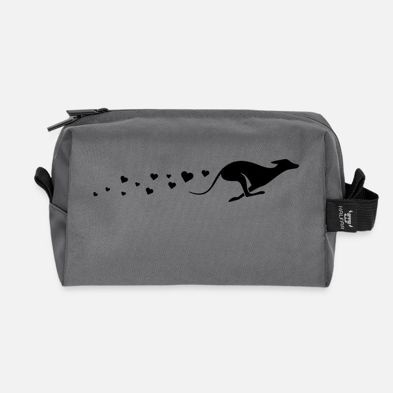 Windhund Liebe – Sighthound Love - Recycelte Kulturtasche - Anthrazit