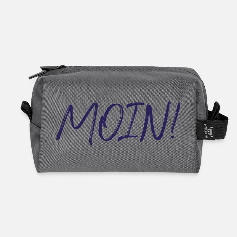 MOIN, navy - Recycelte Kulturtasche - Anthrazit